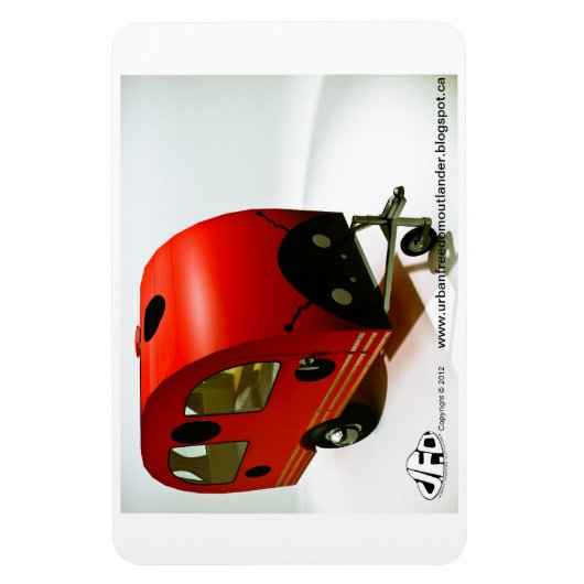 Mini Bike Camper Ladybug Premium Magnet (Vertikal)