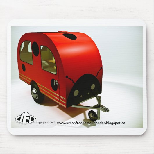 Mini Bike Camper Ladybug Stil Mousepad (Vorne)
