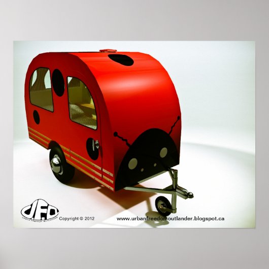Mini Bike Camper Ladybug style Poster (Vorne)