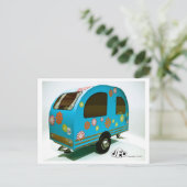 Mini Bike Camper Postkarte (Stehend Vorderseite)
