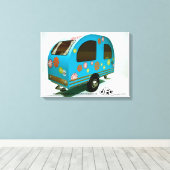 Mini Bike Camper Stretched Canvas Print Leinwanddruck (Insitu (Holzboden))