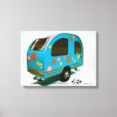 Mini Bike Camper Stretched Canvas Print Leinwanddruck (Vorderseite)