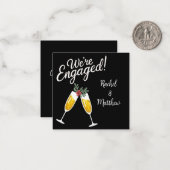 Mini Black and Gold Weihnachtsfeier Verlobung Mitteilungskarte (Vorderseite/Rückseite Beispiel)