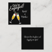 Mini Black and Gold Weihnachtsfeier Verlobung Mitteilungskarte (Vorne/Hinten)