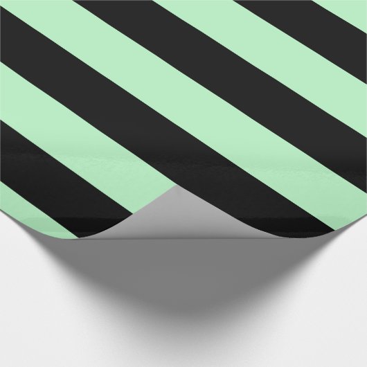 Mini Black XL Stripes Muster V Geschenkpapier (Ecke)