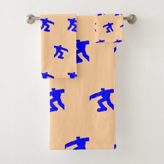 Mini Blaue Laufende Männer Melone Badhandtuch Set (Insitu)