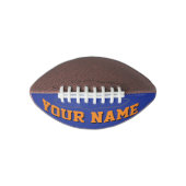Mini-BLAUE UND ORANGE Personalisiert Football (Vorderseite)