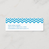 Mini blaue Zickzack-Apotheker-Visitenkarte Visitenkarte (Rückseite)