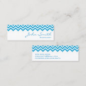 Mini blaue Zickzack-Apotheker-Visitenkarte Visitenkarte (Vorne/Hinten)