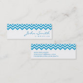 Mini blaue Zickzack-Bibliothekar-Visitenkarte Visitenkarte (Vorne/Hinten)