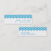 Mini blaue Zickzack-TauchVisitenkarte Mini Visitenkarte (Vorne/Hinten)