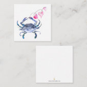 Mini Blue Crabs Valentinstag Cards Mitteilungskarte (Vorne/Hinten)