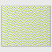 Mini Blue & Green Zickzack Geometric Muster Geschenkpapier (Flach)