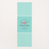 Mini Blue Monogram Beste Mama je Personalisiert Yogamatte (Vorderseite)