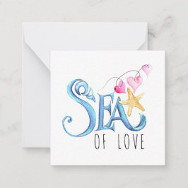 Mini Blue Ocean Inspiriert Valentinstag Cards Mitteilungskarte