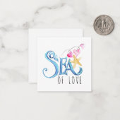 Mini Blue Ocean Inspiriert Valentinstag Cards Mitteilungskarte (Vorderseite/Rückseite Beispiel)
