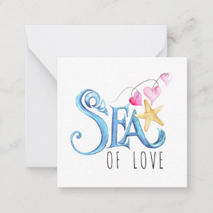 Mini Blue Ocean Inspiriert Valentinstag Cards Mitteilungskarte
