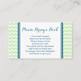 Mini Blue Zickzack Baby Shower Reservierungskarte Begleitkarte