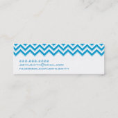 Mini Blue Zigzag Hygienist Business Card Mini Visitenkarte (Rückseite)