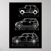Mini - Blueprint-Plakat Poster (Vorne)