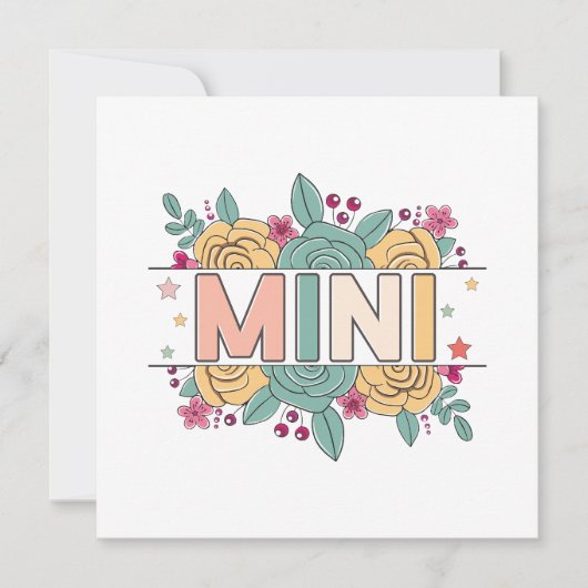 Mini-Blume Einladung (Vorderseite)