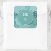 Mini-Blume Quadratischer Aufkleber (Tasche)