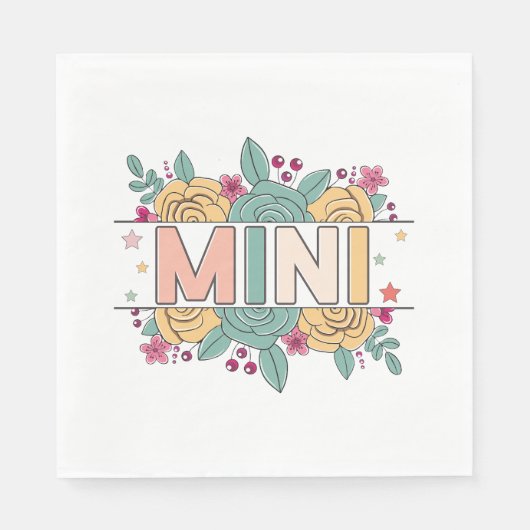 Mini-Blume Serviette (Vorderseite)