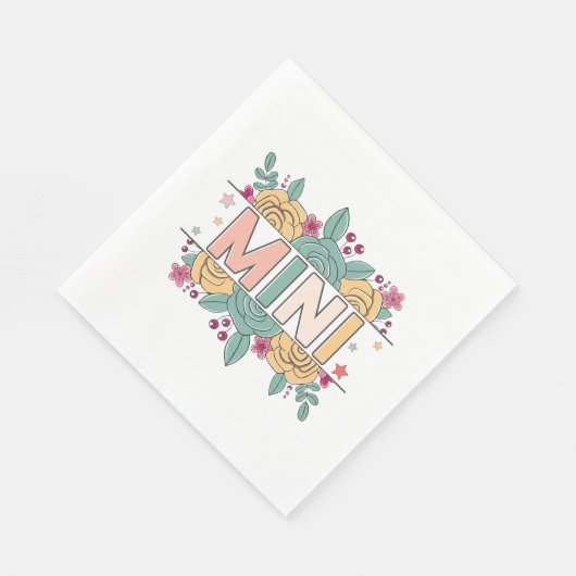 Mini-Blume Serviette (Ecke)