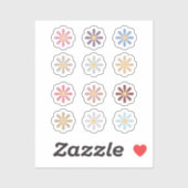 Mini Blume Stickers Set Aufkleber (Blatt)