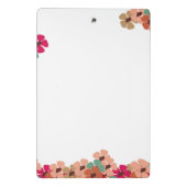 Mini-Blumen-Clipboard mit farbenfrohen Blüten Mini Klemmbrett (Rückseite)