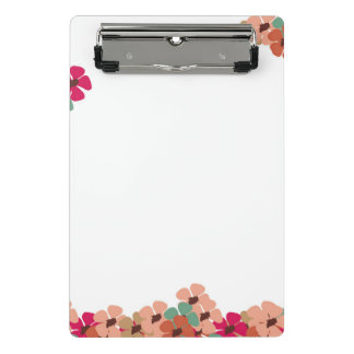 Mini-Blumen-Clipboard mit farbenfrohen Blüten Mini Klemmbrett