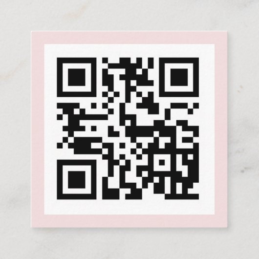 MINI Blush Florals QR Code Wedding Details Begleitkarte (Rückseite)