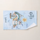 Mini-Boss-Schiff im Ozean individuell anpassbar Badhandtuch Set (Handtuch)