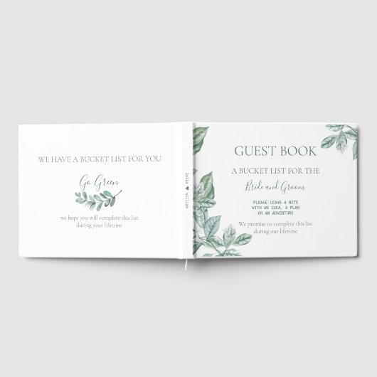 Mini Botanical Wedding Guest Book Bucket List Gästebuch (Voll)