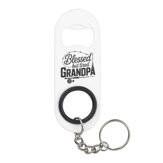 Mini Bottle Opener Keychain for Grandpa Mini Flaschenöffner (Rückseite)