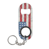 Mini Bottle Opener Keychain - USA Flag Flaschenöffner (Vorderseite)