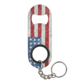 Mini Bottle Opener Keychain - USA Flag Flaschenöffner (Rückseite)