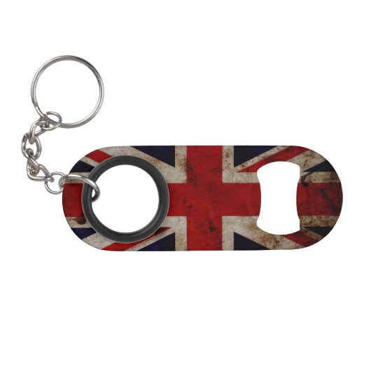 Mini Bottle Opener Schlüsselanhänger - UK Flag Flaschenöffner (Vorderseite (Horizontal))