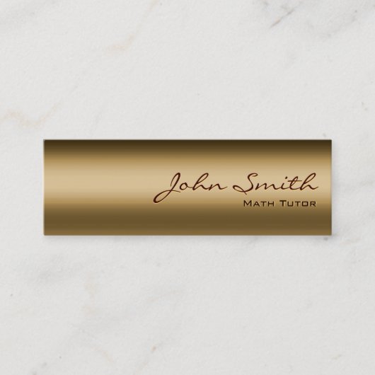 Mini Bronze Metal Math Tutor Business Card Mini Visitenkarte (Vorderseite)