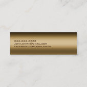 Mini Bronze Metal Math Tutor Business Card Mini Visitenkarte (Rückseite)