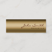 Mini Bronze Metal Reporter Business Card Mini Visitenkarte (Vorderseite)