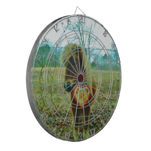 Mini Brown Pferd Dartscheibe (Vorderseite Links)