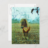 Mini Brown Pferd Feiertagspostkarte (Vorne/Hinten)