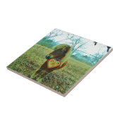 Mini Brown Pferd Fliese (Seite)