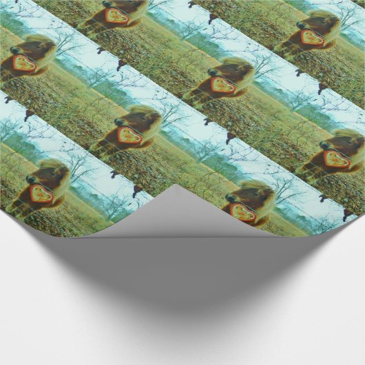Mini Brown Pferd Geschenkpapier (Ecke)