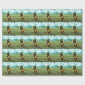 Mini Brown Pferd Geschenkpapier (Flach)