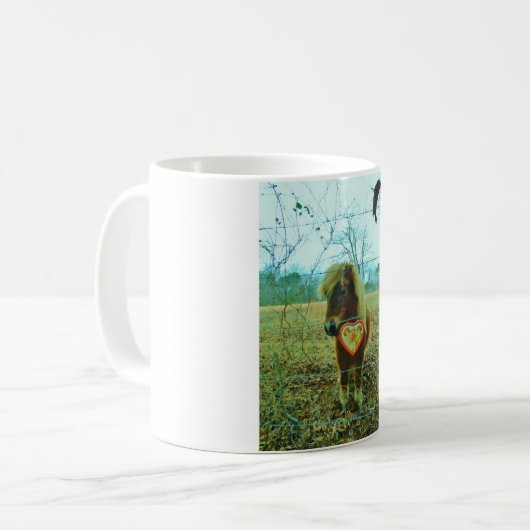 Mini Brown Pferd Kaffeetasse (Vorderseite Links)