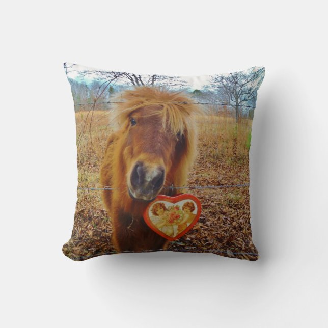 Mini Brown Pferd Kissen (Vorderseite)