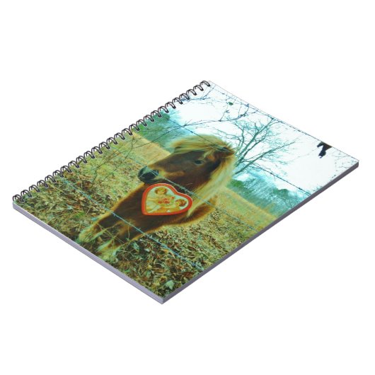 Mini Brown Pferd Notizblock (Linke Seite)