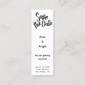 Mini Budget Wedding Save the Date QR Code Cards Telefonnummerkarte (Vorderseite)
